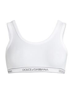 Спортивный бюстгальтер с логотипом DOLCE&amp;GABBANA, белый