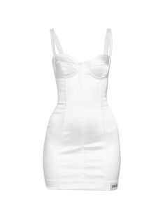 Мини-платье бюстье DOLCE&amp;GABBANA, белый