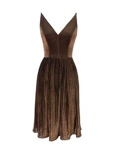 Плиссированное платье-миди Haley Shimmer Dress The Population, золотой