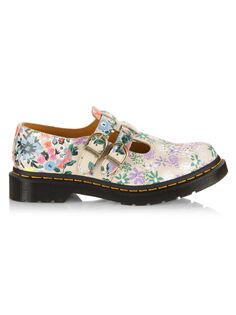 Кожаные туфли Мэри Джейн с цветочным плетением 8065 Dr. Martens