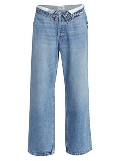 Свободные джинсы Madison со средней посадкой и складками EB Denim