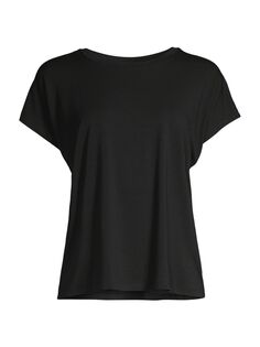 Свободная футболка с круглым вырезом Eileen Fisher, черный