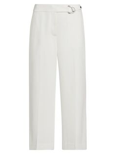 Укороченные креповые брюки Della Elie Tahari, белый