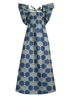 Платье Sola с геометрическим рисунком Elisamama, синий