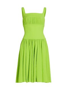 Текстурированное платье миди Mina Emilia Wickstead, зеленый