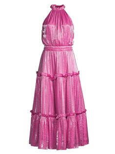 Переливающееся платье миди Teagan Elliatt, розовый