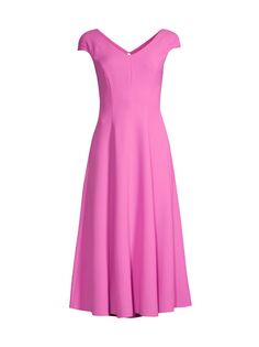 Платье миди с вырезами на спине и расклешенной спиной Tech Cady Emporio Armani, розовый