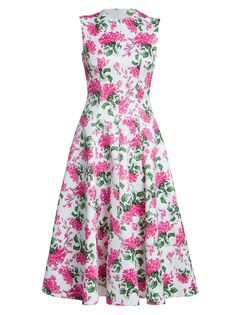 Платье миди Mara с цветочным принтом Emilia Wickstead, розовый