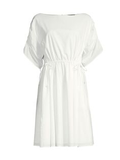 Трикотажное платье-миди с длинными рукавами Emporio Armani, белый