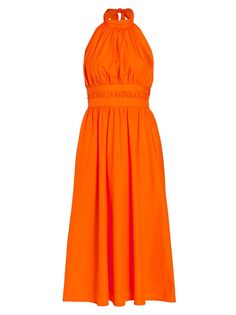 Эластичное платье миди с открытой спиной August Emporio Sirenuse, оранжевый