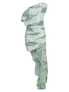 Асимметричное платье-миди Royce с пайетками Elliatt, мятный