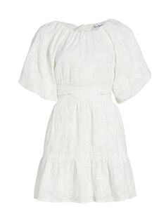 Хлопковое мини-платье Jolie EN SAISON, белый
