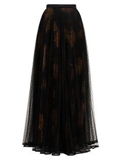 Многослойная длинная юбка из тюля Dahlia Etro, черный