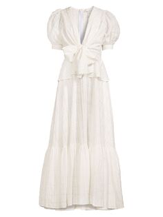 Платье макси Amber с завязками спереди Evarae, белый