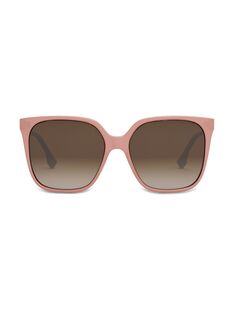 Квадратные солнцезащитные очки Fendi Fine 59 мм Fendi, розовый