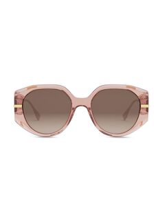 Круглые солнцезащитные очки Fendigraphy 54 мм Fendi, розовый