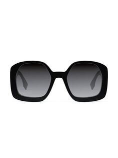Квадратные солнцезащитные очки O&apos;Lock 54 мм Fendi, черный