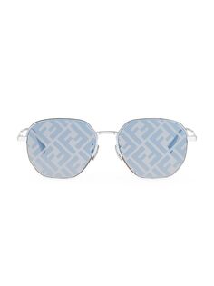 Круглые солнцезащитные очки с логотипом 55 мм Fendi