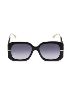 Квадратные солнцезащитные очки Fendigraphy 55 мм Fendi, черный
