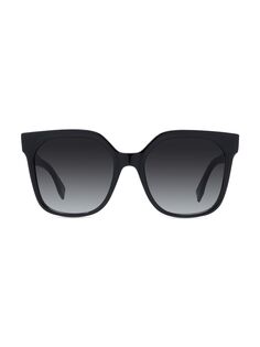 Квадратные солнцезащитные очки 55 мм Fendi, черный