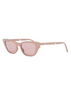 Солнцезащитные очки &quot;кошачий глаз&quot; Baguette 51MM Fendi, розовый