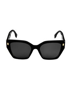 Квадратные солнцезащитные очки Fendi Bold 54 мм Fendi, черный