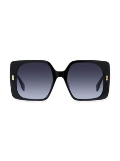 Первые квадратные солнцезащитные очки Fendi 53 мм Fendi, черный