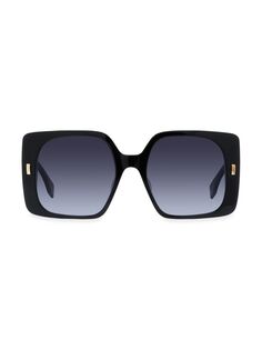 Первые квадратные солнцезащитные очки Fendi 53 мм Fendi, черный