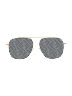 Солнцезащитные очки Fendi Travel 57 мм с геометрическим рисунком Fendi, золотой
