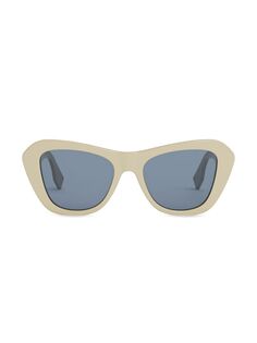 Солнцезащитные очки O&apos;Lock прямоугольной формы 52 мм Fendi, слоновая кость