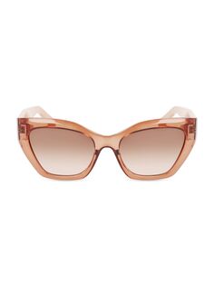 Солнцезащитные очки «кошачий глаз» 54 мм FERRAGAMO, коричневый
