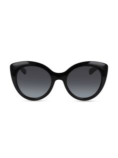 Солнцезащитные очки «кошачий глаз» 54 мм с принтом FERRAGAMO, черный