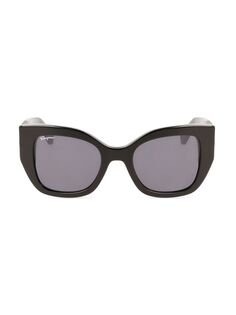 Квадратные солнцезащитные очки 51 мм FERRAGAMO, черный