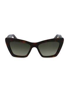Классические солнцезащитные очки «кошачий глаз» 55 мм с логотипом FERRAGAMO, коричневый
