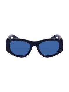 Прямоугольные солнцезащитные очки Gancini 53 мм FERRAGAMO, синий