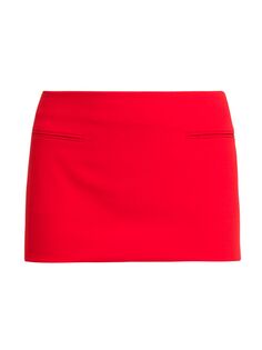 Шерстяная ультра мини-юбка FERRAGAMO, красный
