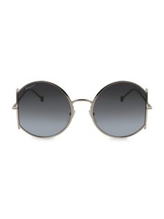 Круглые солнцезащитные очки Gancini 57MM FERRAGAMO, серый