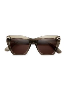 Солнцезащитные очки «кошачий глаз» в квадратной оправе Heather 51 мм Feroce, бронзовый