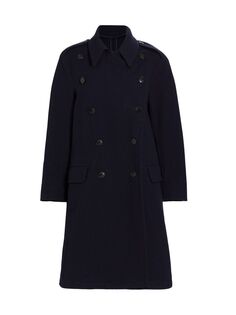 Двубортное пальто Winston из смесовой шерсти Fortela, синий