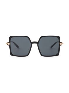 Солнцезащитные очки Moxie из ацетата с покрытием из 18-каратного золота и искусственного жемчуга For Art&apos;s Sake, черный