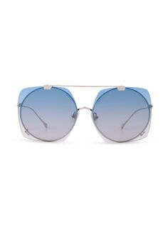Солнцезащитные очки Last Summer 57MM с геометрическим рисунком For Art&apos;s Sake, синий