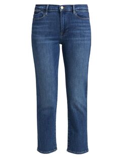 Высокие прямые укороченные джинсы Le High Frame