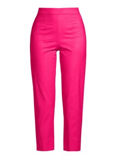 Прямые укороченные брюки Lucy из эластичного хлопка Frances Valentine, розовый