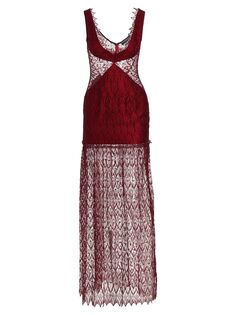 многослойное кружевное платье Frederick Anderson, красный