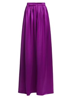 Широкие атласные брюки Feminity Frederick Anderson, фиолетовый