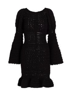 Вязаное крючком платье Rebirth Frederick Anderson, черный