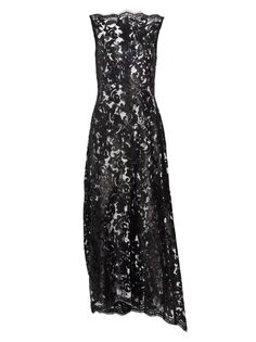 Женственное кружевное макси-платье с пайетками Frederick Anderson, черный