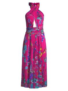 Платье миди с принтом Abito Fuzzi, разноцветный