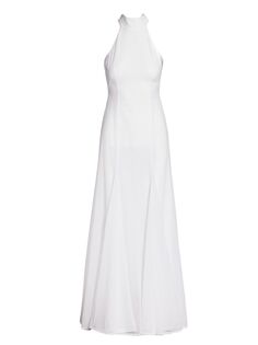 Платье Fortaleza с вырезом халтер Galvan, белый