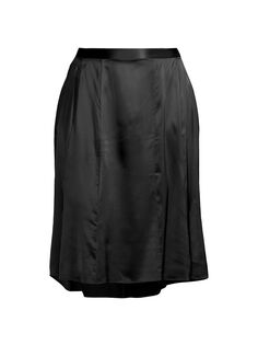 Эластичная шелковая юбка Plus Bellini Gabriella Rossetti, черный
